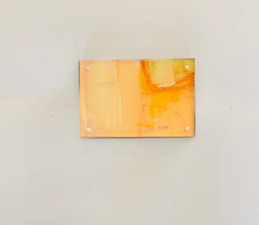 Creamsicle | 4x6 Original Art Framed in Acrylic